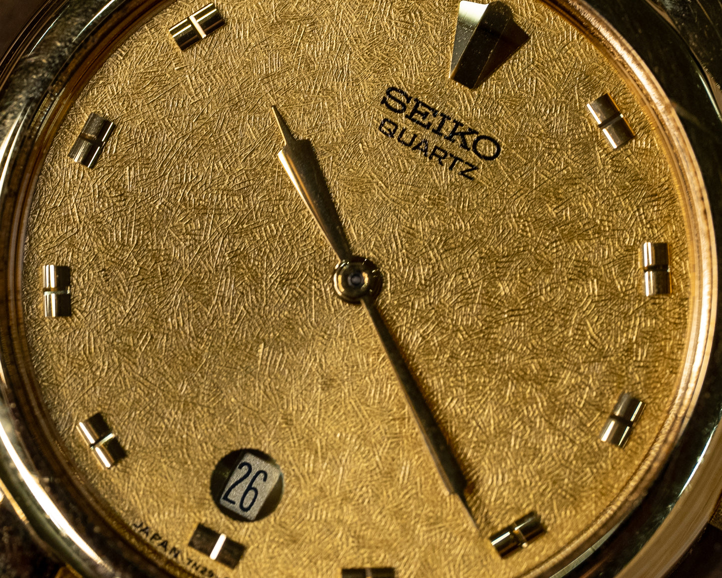 1980s Gold Tone Seiko with Snowflake Dial