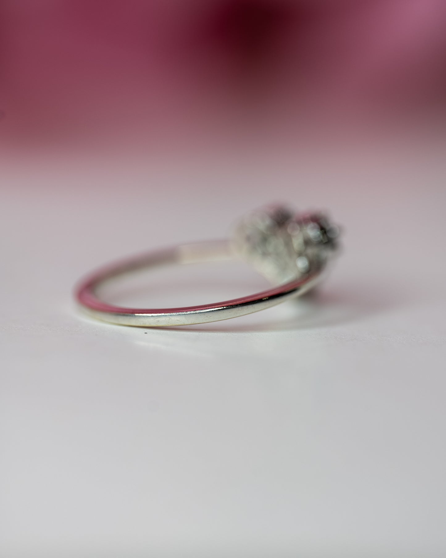 14kt White Gold Diamond Heart Ring