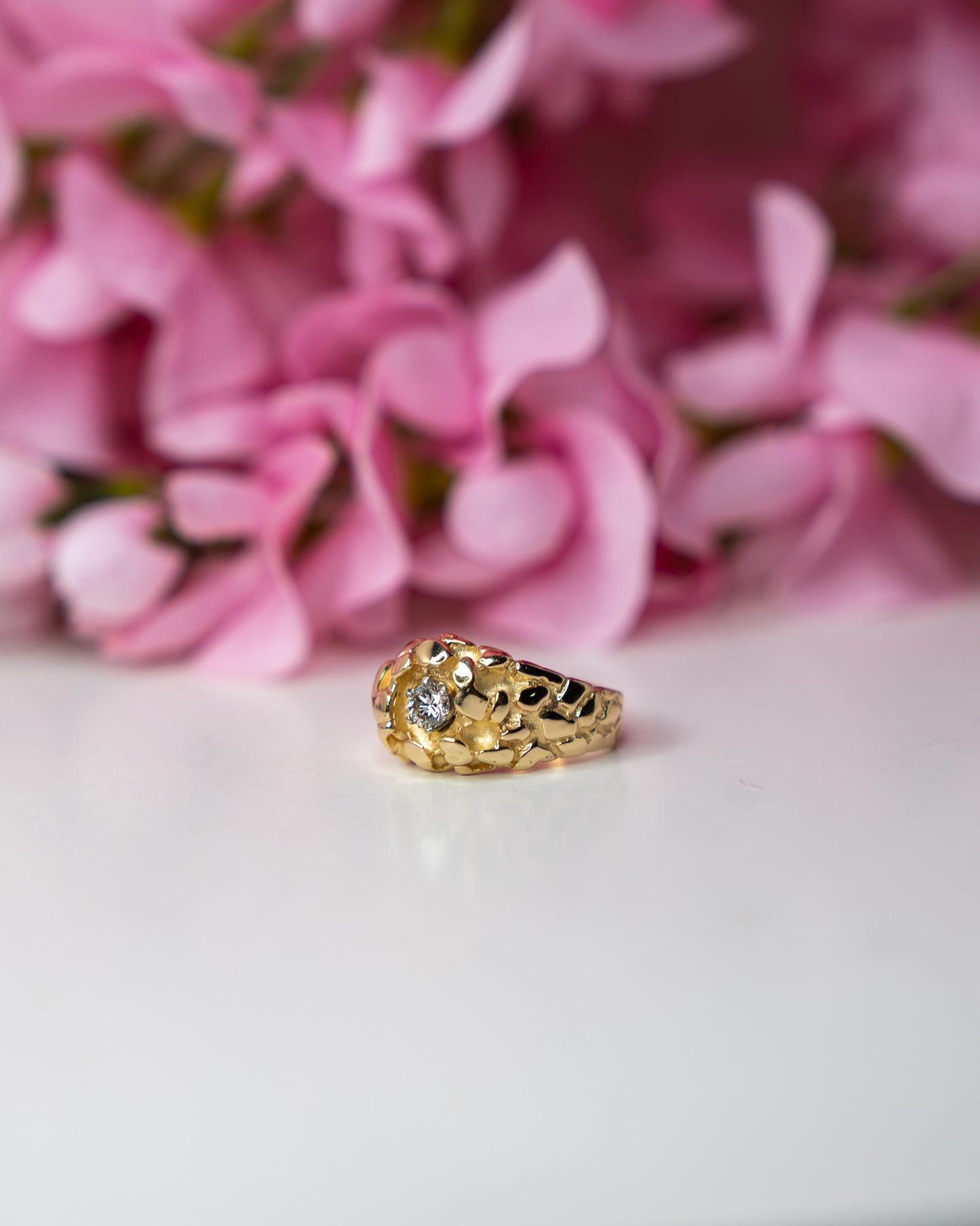 14kt Diamond Nugget Ring