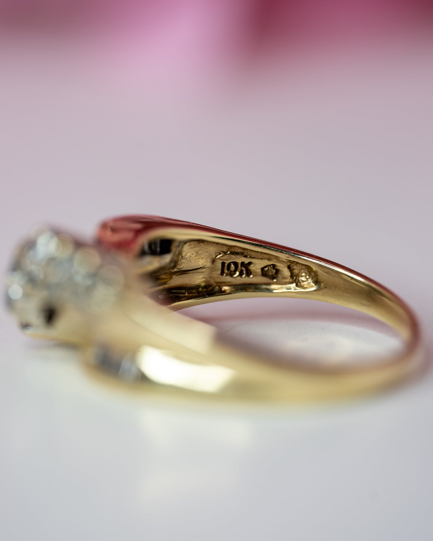 10kt "Racimo Diamond Ring"