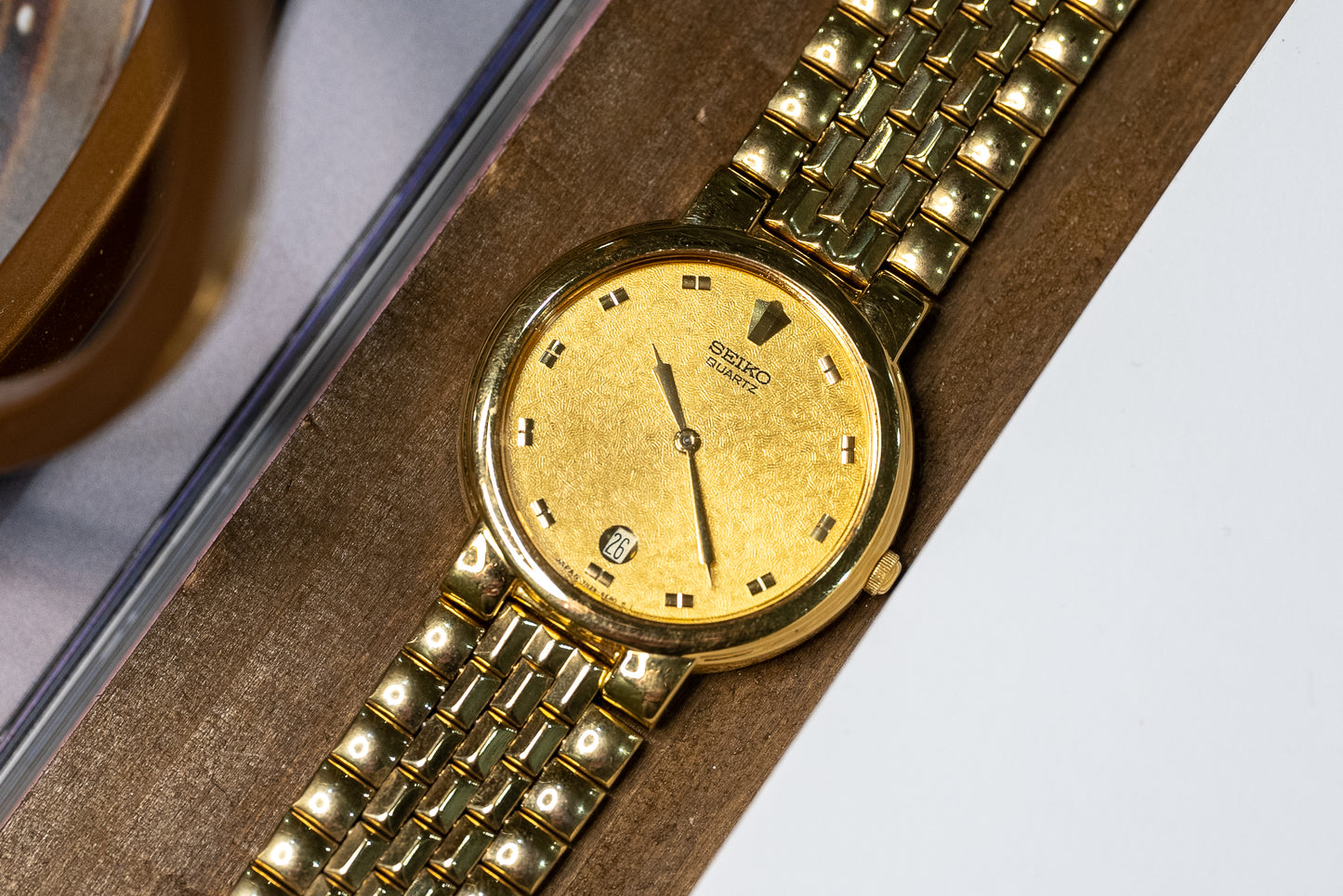 1980s Gold Tone Seiko with Snowflake Dial