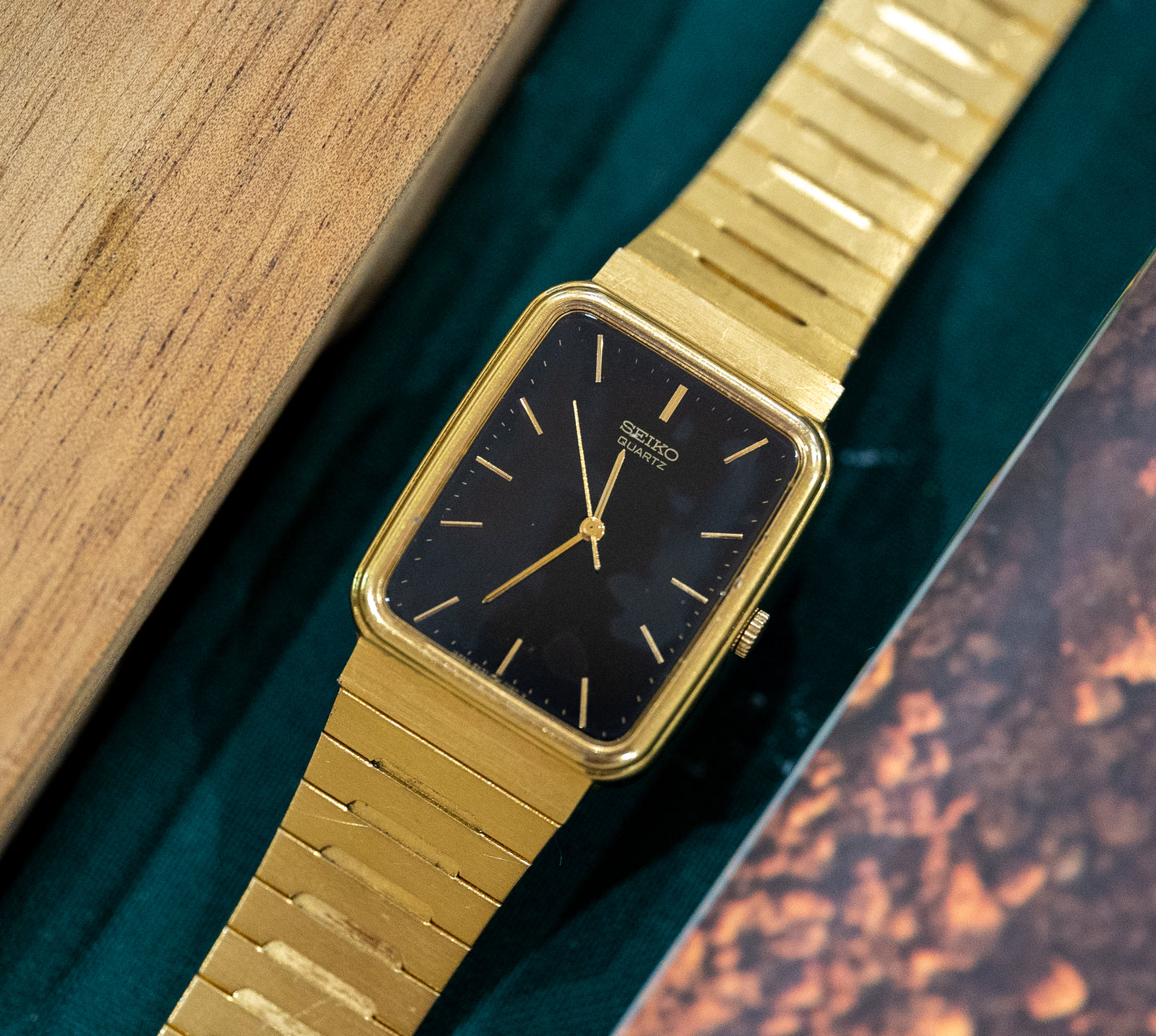 Gold-Tone Seiko Tank