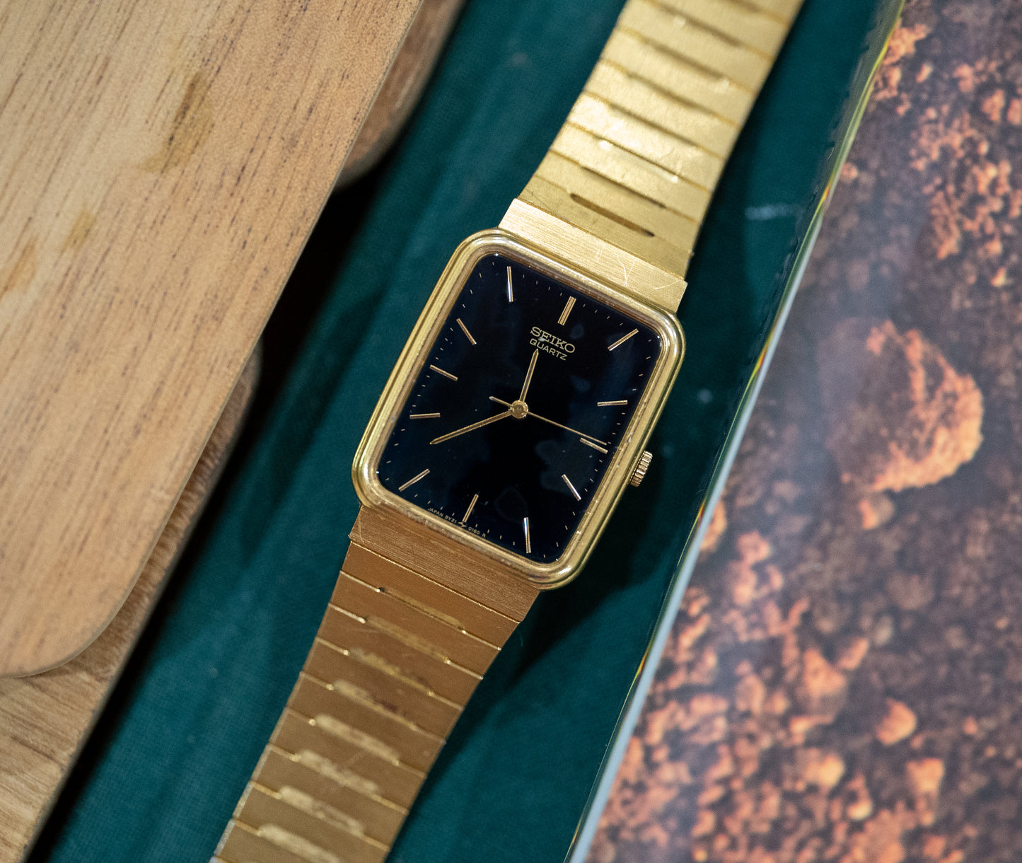 Gold-Tone Seiko Tank