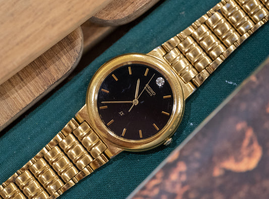 Round Gold-Tone SX Seiko