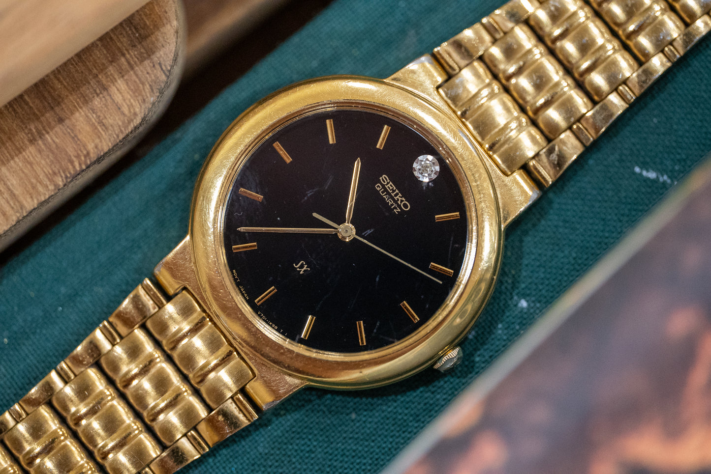 Round Gold-Tone SX Seiko