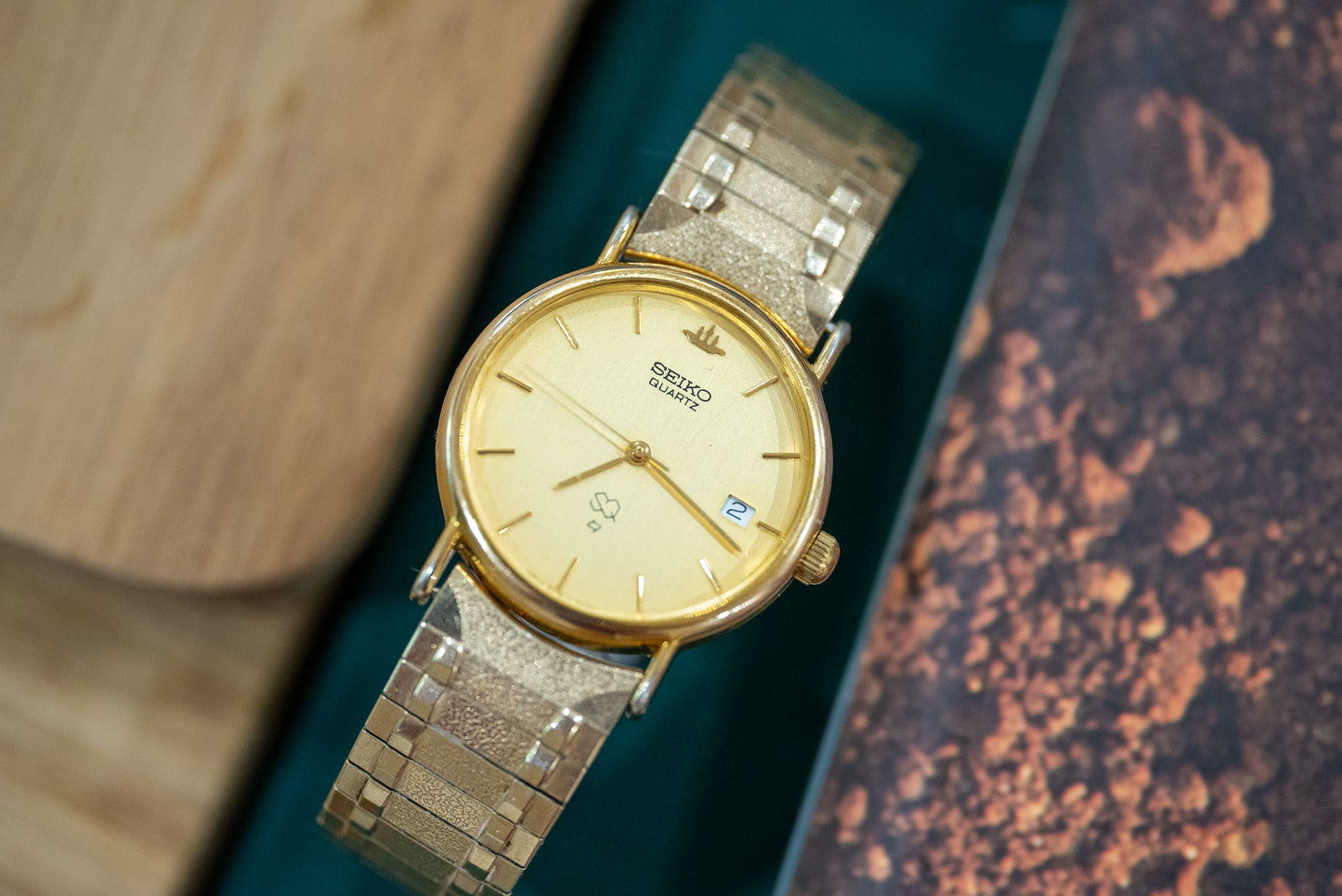 Gold-Tone Seiko SQ