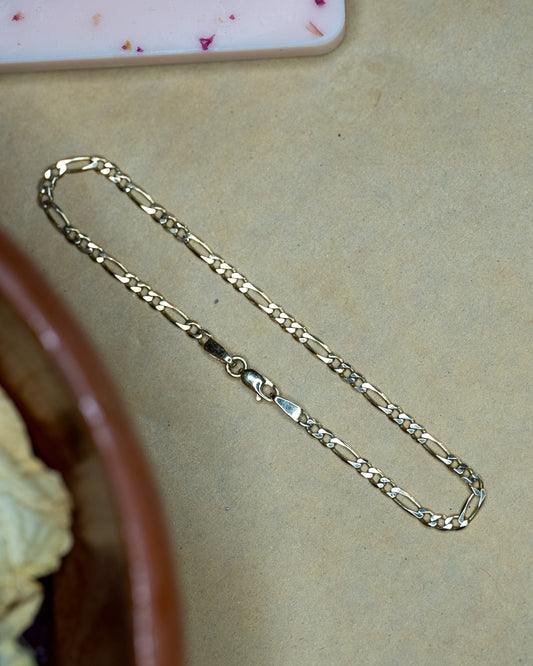 14kt Solid Figaro Bracelet