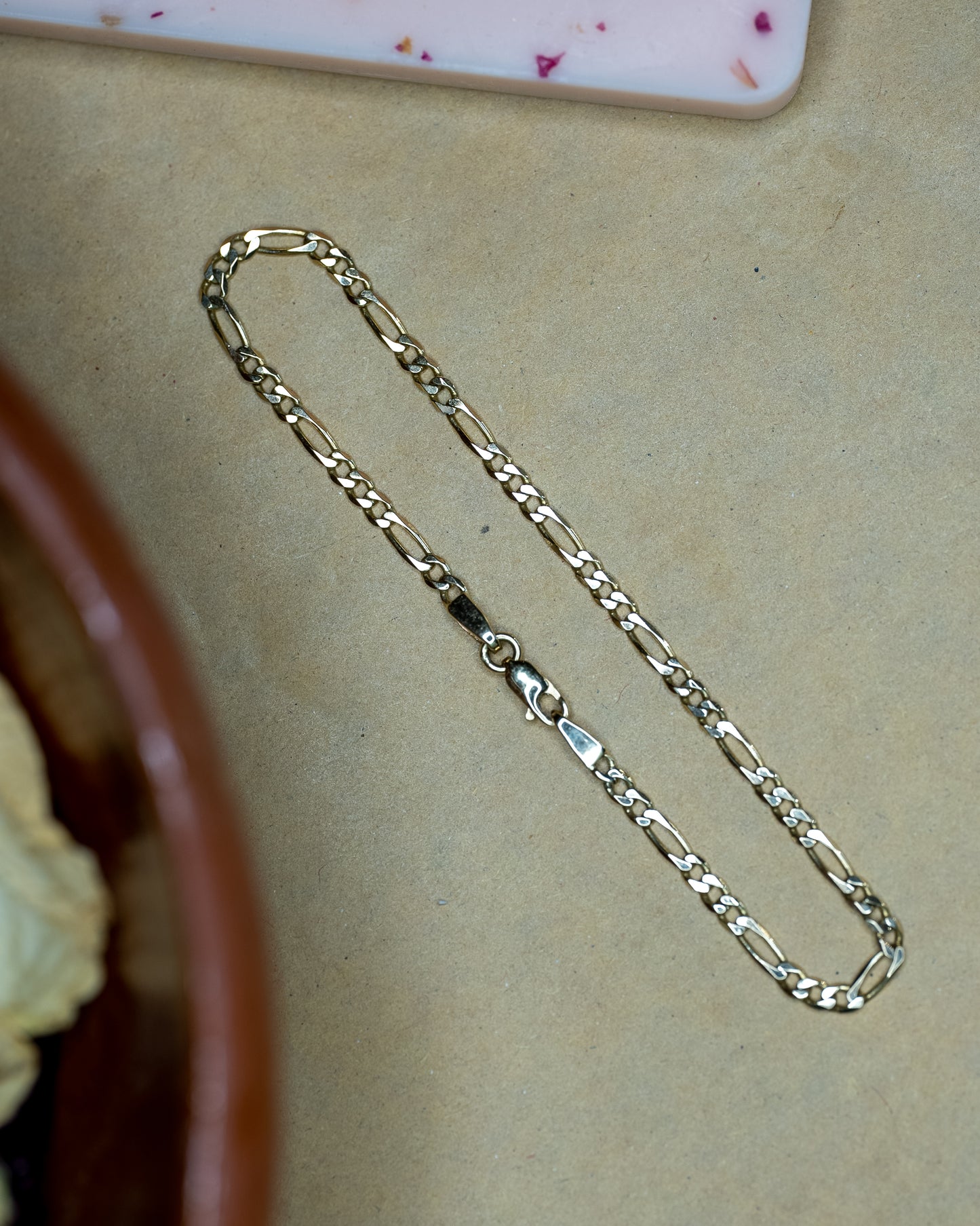 14kt Solid Figaro Bracelet